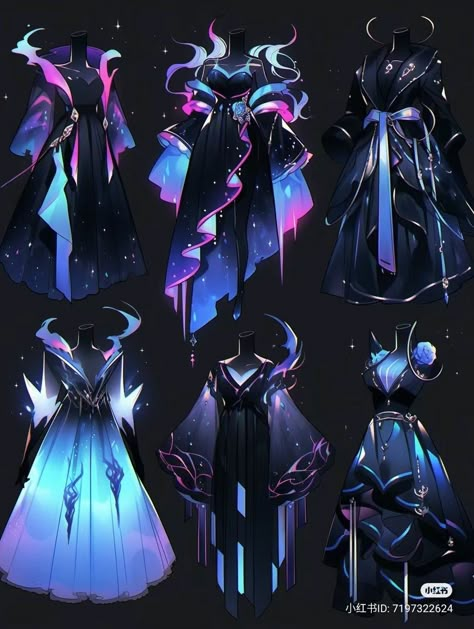 Nebula Aesthetic, Clothing Sketches, Art Outfits, Dress Design Drawing, Clothing Design Sketches, Pretty Fashion, Fashion Drawing Dresses, Anime Inspired Outfits, Drawing Anime Clothes