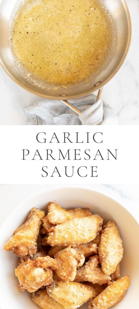 Garlic Sauce For Pasta Simple, Essen, Butter Garlic Parmesan Sauce, Parmesan Garlic Dipping Sauce, Simple Wing Sauce Recipes, Sweet Garlic Sauce, Garlic Parmesan Aioli, Butter Garlic Wing Sauce, Butter Garlic Parmesan Wing Sauce