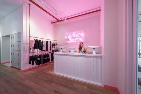 B | A Dance Studio Design, Pole Dance Studio, Dance Studio Decor, Boutique Fitness Studio, Boutique Gym, Boutique Fitness, Neural Pathways, Barre Studio, Dance Store