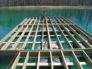 Lots of Various Dock Pictures - Pond Boss Forum Dam Ideas, Dock Pictures, Floating Dock Kits, Floating Dock Plans, Building A Dock, Construction Pictures, Floating Docks, Dock Ideas, Lakefront Living