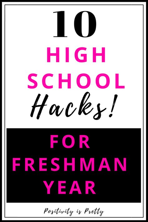 Freshman Year Tips, Tips For Freshman In High School, High School Hacks Freshman Year, Freshmen Year Survival Kit, High School Supply List, School Life Hacks, High School Prep, High School Supplies, Freshman Orientation