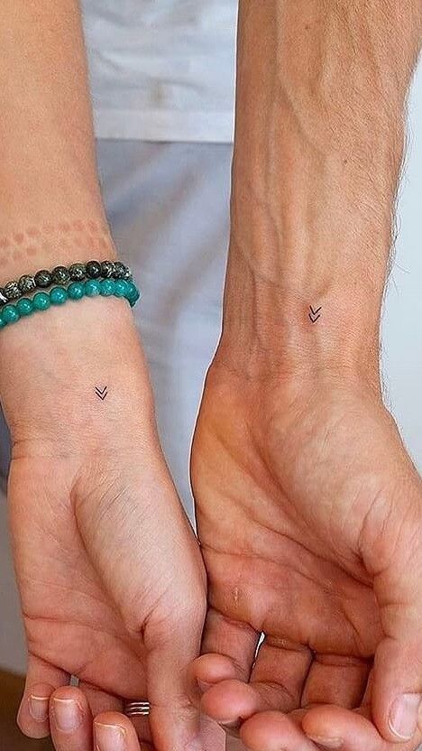 Simple Couples Tattoos, Dr Tattoo, Finger Tattoos For Couples, Couple Tattoos Unique Meaningful, Partner Tattoos, Maching Tattoos, Small Matching Tattoos, Cute Couple Tattoos, Small Couple Tattoos