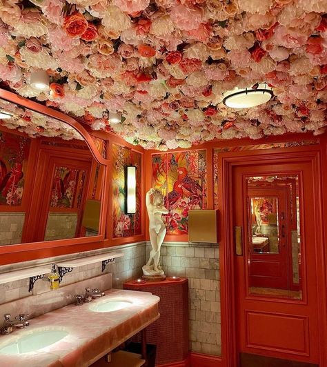 The Ivy Chelsea Garden on Instagram: “Mirror, mirror on the wall, who has the fairest bathrooms of them all? ✨💞” Ivy Chelsea Garden, The Ivy Chelsea, Chelsea Garden, Mirror Mirror On The Wall, Mirror On The Wall, Maximalist Decor, The Ivy, Dream Apartment, Cute Room Decor