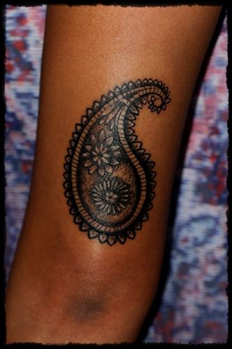 Side Tight Tattoos For Women, Paisley Pattern Tattoo, Cutest Tattoos, Paisley Tattoo Design, Paisley Tattoos, Paisley Tattoo, 2023 Tattoo, Prince Tattoos, Cool Wrist Tattoos