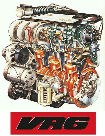 Vw Golf Vr6, Jetta Vr6, Vr6 Engine, Jetta A4, Car Part Art, Engine Design, Vw Corrado, Vw Ideas, Drukarka 3d