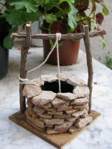 فن النسيج, Fairy Garden Ideas Diy, Diy Fairy Garden Ideas, Taman Diy, Diy Fairy Garden, Fairy Garden Ideas, Fairy Garden Furniture, Fairy House Diy, Fairy Garden Crafts