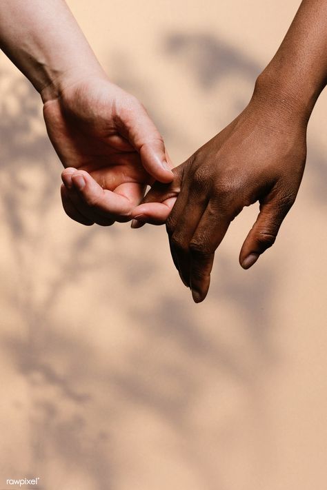 Diverse couple holding hands | premium image by rawpixel.com / McKinsey #picture #photography #inspiration #photo #art #hands Hand Holding Pinky, Holding Hands Across Table, Handholding Couple Pose, Almost Holding Hands, Hands Interacting, Pinky Holding, Holding Hands Reference, Hands Entwined, Holding Hands Pictures