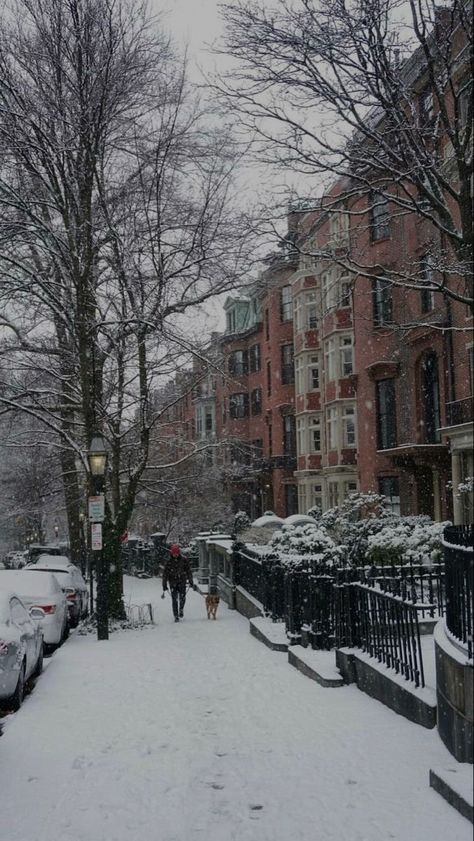 Boston Snow Aesthetic, Boston During Christmas, Boston Winter Aesthetic, Snowy Boston, Boston Aesthetics, Boston In Winter, Winter In Boston, Boston Snow, Boston Christmas