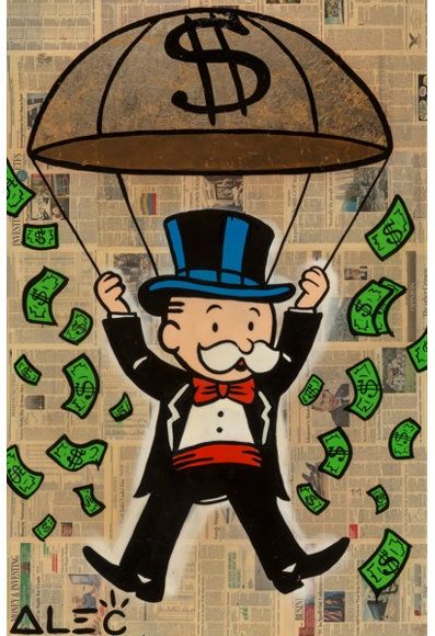 Money Design Art, Mr Monopoly, Alec Monopoly, Collage On Canvas, Popular Paintings, Graffiti Wallpaper Iphone, Acrylic Spray Paint, Money Design, Pop Art Canvas