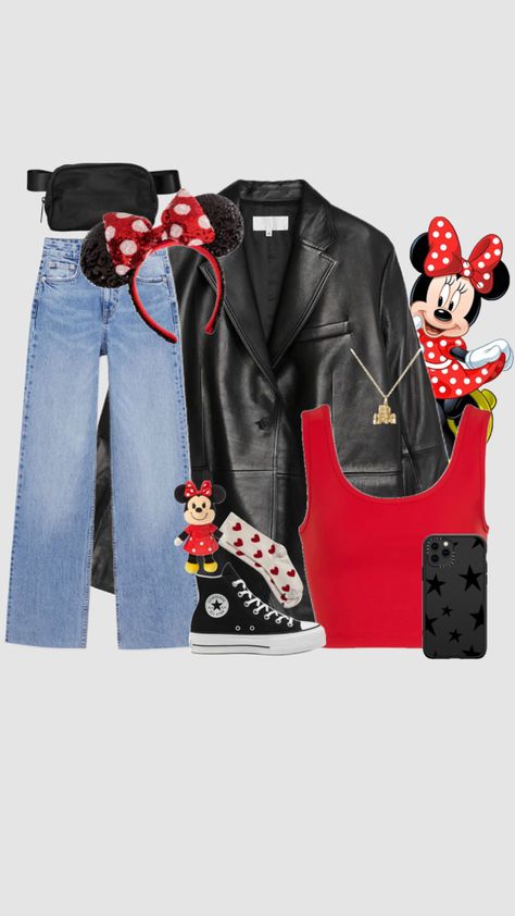 Disneyland Makeup Looks, Mini Mouse Inspired Outfit, Mini Mouse Outfit Ideas For Women, Minnie Inspired Outfit, Disney World Outfits Winter Cold Weather, Disneyland Outfits Women Winter, Disney Outfits Women February, Disneyland In December Outfits, Disneyland Outfits February