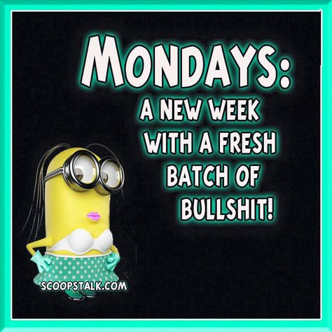 Monday Sucks Humor, Day And Night Quotes, Funny Good Night Quotes, Monday Sucks, Text Stickers, Morning Quotes For Friends, Funny Day Quotes, I Hate Mondays, Minion Jokes