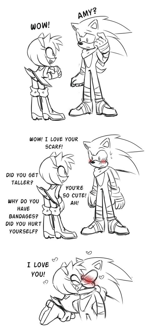 Short comic - Meeting (Sonamy) by ProBOOM on DeviantArt Sonic Boom Amy, Boom Sonic, Draw Sonic, How To Draw Sonic, Sonamy Comic, Short Comic, Shadow And Amy, Amy The Hedgehog, Sonic Heroes