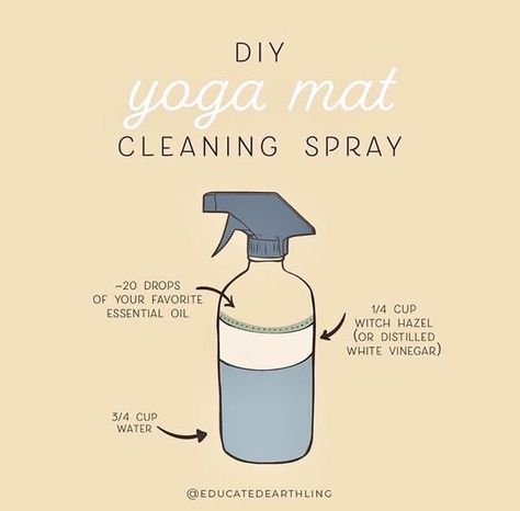 Low Waste Living, Diy Yoga Mat, Yoga Mat Spray, Yoga Mat Cleaner, Home Gym Storage, Gym Storage, Diy Yoga, Yoga Home, Arte Yoga