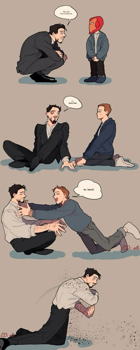 Peter And Tony, Iron Family, Tony Stark Fanart, Irondad And Spiderson, Irondad Spiderson, Marvel Fandom, Iron Man Spiderman, Superfamily Avengers, Parker Spiderman