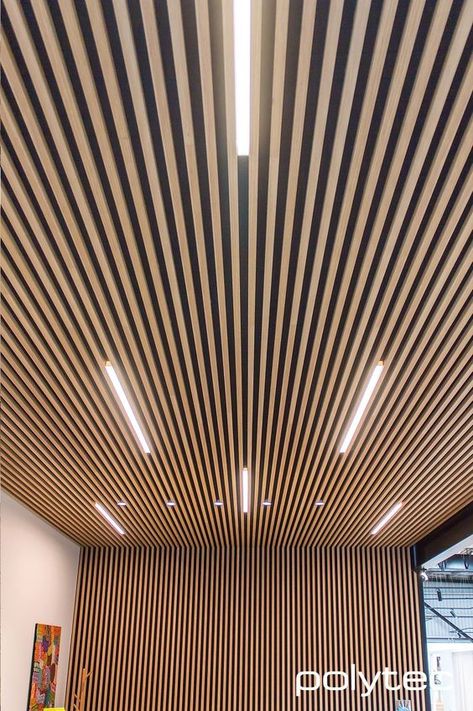 Slat Ceiling, Wood Slat Ceiling, Ceiling Cladding, Timber Battens, Timber Walls, Wood Slat Wall, Ceiling Design Living Room, Ceiling Design Modern, Ceiling Design Bedroom