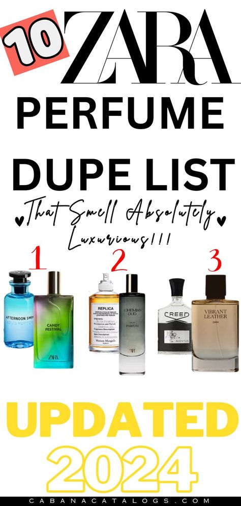 These are my favorite Zara perfume Replicas. You won't be disappointed. Zara perfumes replicas | Zara perfume duplicates | Zara perfume for women | Zara perfume men | zara perfumes replicas men | Zara perfume vanilla | Zara perfume Gardenia | chanel dupes | tom ford dupes | black opium dupes | victoria secret dupes | perfume dupes fragrance women | perfume dupes zara| perfume dupes victoria secret | designer perfume dupes | tom ford perfume dupe | zara femme perfume dupe| zara nuit perfume dupe Zara Nuit Perfume, Zara Perfume For Women, Zara Perfume Men, Zara Parfum, Zara Fragrance, Best Womens Perfume, Zara Perfume, Replica Perfume, Perfume Hacks