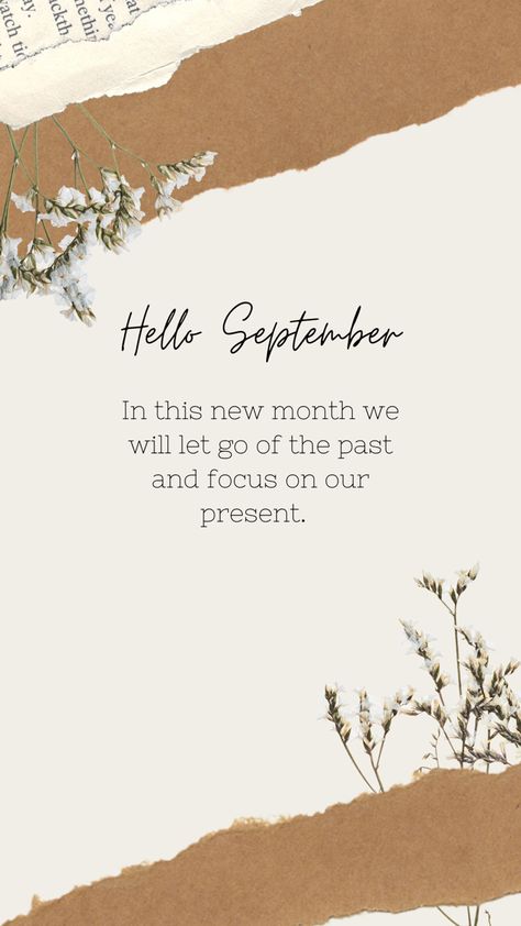 Fall Aesthetic Quotes, Hi September, Moving On From The Past, Month Aesthetic, Deep Meaning Quotes, Aesthetic September, September Aesthetic, September Quotes, New Month Quotes