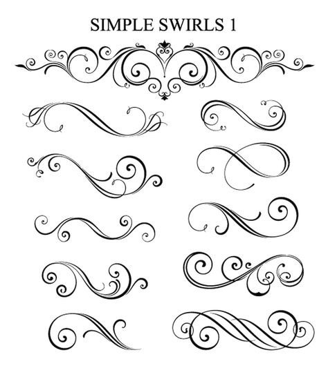 Calligraphy Swirls, Swirl Design Pattern, Calligraphy Lines, Letters Decor, Flourish Calligraphy, Letters Printable, Flourish Design, Decorative Lines, Drawing Letters