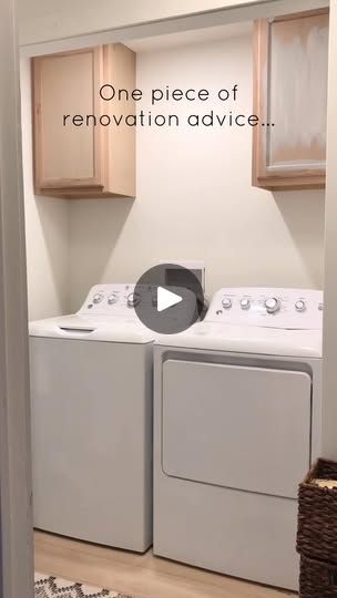 330K views · 1.9K reactions | When your reno needs a reno… 🙃. It happens to the best of us! 

Like if this has happened to you before! 

If you’re new here… 

 🙋🏼‍♀️I share budget friendly home design, DIYs, and interior design tips. Follow, like & save to see more! 

🏠I offer several design services tailored to your specific needs and preferences. Details linked in bio.
.
.
.
 #fixerupperinspired#fixerupper #fixerupperstyle  #homerenovation #renovationjourney #houserenovation #fullhouserenovation #renovationproject #renolife #renovationlife #renovation #renovationtips | N.donat coke Dryer Cabinet, Kitchen Island Hack, Laundry Room Decor Ideas, Tiny Laundry, Fixer Upper Inspired, Tiny Laundry Rooms, Fixer Upper Style, Cabinet Ideas, Laundry Room Ideas