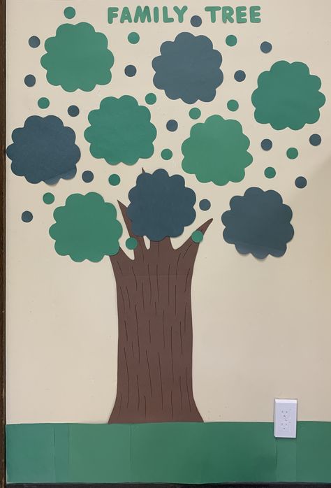 Family Tree Ideas For Childcare, Family Tree Preschool Display, Family Tree Ideas Preschool Classroom, Class Family Tree Preschool, Family Tree Ideas For Daycare, Diy Family Tree For Classroom, Family Tree Ideas Preschool, Family Tree Wall Classroom Preschool, Infant Classroom Family Wall