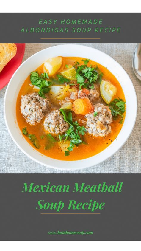 Albondigas Soup Recipe: How To Make The Perfect Mexican Dish Albondigas Soup Recipe Mexican Authentic, Albondigas Soup Recipe Mexican, Albondigas Soup Recipe, Mexican Meatball Soup, Albondigas Soup, Meatball Soup Recipes, Recipe Mexican, Mexican Dish, Meatball Soup