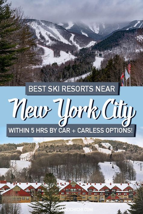 best skiing in upstate new york and best skiing near nyc Nyc In Winter, Vermont Ski Resorts, Lake Placid New York, Best Weekend Trips, Winter In New York, England Winter, Winter Resort, New York Winter, Best Ski Resorts