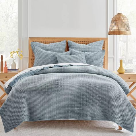 Mills Waffle Ochre Twin Quilt Set- Levtex Home : Target Waffle Quilt, King Quilt Sets, How To Clean Pillows, Top Of Bed, Linen Quilt, King Pillows, Twin Quilt, Coverlet Set, Quilted Coverlet