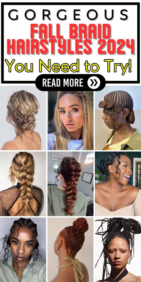 Embrace the season with fall braid hairstyles 2024 that cater to all hair types and preferences. African American styles like box braids and knotless braids are both cute and practical, offering long-lasting wear. For a quick style, consider Dutch braids or a side braid that’s both elegant and easy to do. Boho and fishtail braids add a touch of whimsy, perfect for casual or special occasions. These braids not only look great but also protect your hair during the colder months. Fall Braid Hairstyles, Formal Braided Hairstyles, Fall Braids, Dutch Fishtail Braid, Hairstyles Fall, Fishtail Braids, Dutch Braids, Rose Motif, Knotless Braids