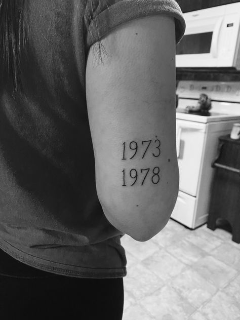 Parents Birth Year Tattoo, Year Tattoo Ideas, Birth Year Tattoo Ideas, Birth Year Tattoo, Year Tattoo, Tattoo Ideas For Men, Birth Year, Tattoo Quotes, Tattoo Ideas