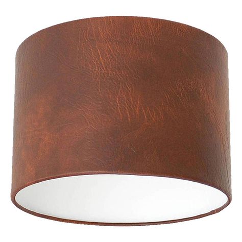 Leather Lampshade, How To Make Box, Drum Lampshade, Home Additions, Lamp Shades, Lampshades, Leather Interior, Light Shades, Tan Brown