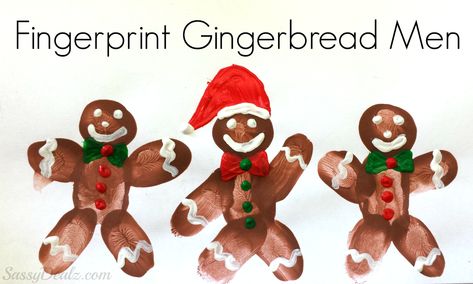 gingerbread+craft+ideas | DIY Fingerprint Gingerbread Man Craft For Kids Gingerbread Kids Crafts, Gingerbread Man Crafts, Winter Crafts Preschool, Fingerprint Crafts, Christmas Art Projects, Gingerbread Crafts, Footprint Crafts, Crafts Preschool, Man Crafts