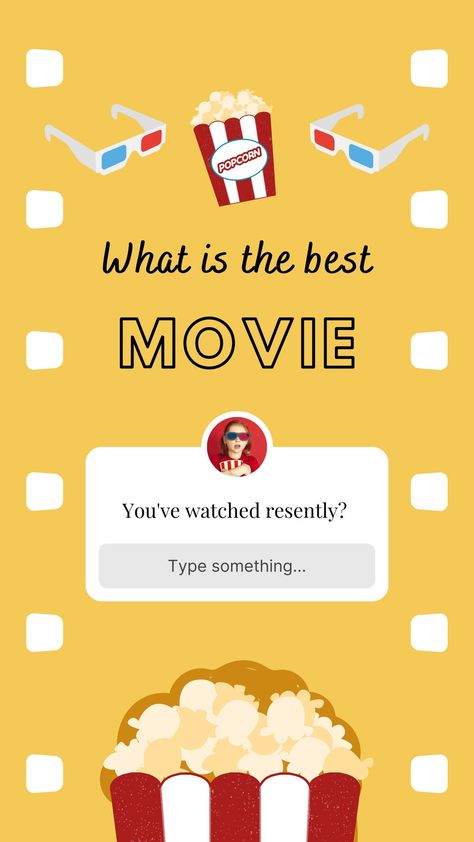 "What is the best movie?" Quiz Instagram Story Quiz For Instagram Stories, Instagram Quiz Template, Movie Suggestions Instagram Story, Insta Story Ask Me A Question Ideas, Story Questions Instagram, Quiz Instagram Story, Movie Instagram Story, About Me Template, Movie Journal