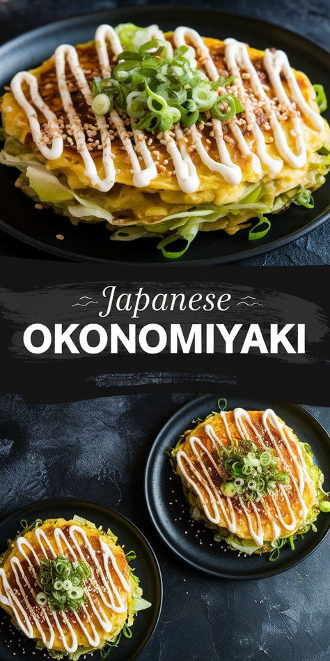 Indulge in the flavors of Japan with Okonomiyaki! This savory pancake, filled with cabbage, pork, and drizzled with mayo and tonkatsu sauce, is crispy, tender, and full of umami. A unique and satisfying dish! Cabbage Pork, Okonomiyaki Recipe, Okonomiyaki Sauce, Tonkatsu Sauce, Savory Pancakes, Japanese Cooking, Cabbage Recipes, Best Diets, International Recipes