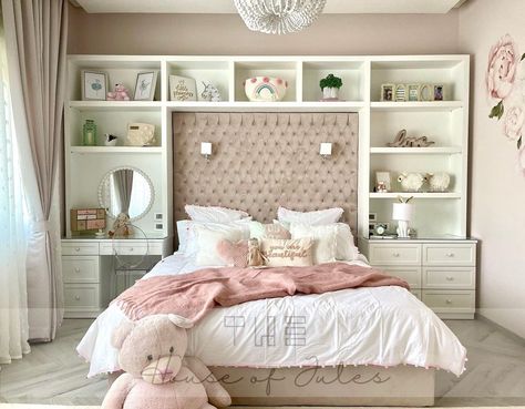 Girls Bedroom Built Ins, Girls Room Built Ins, Contemporary Girls Bedroom, Modern Teen Boy Bedroom, Bedroom Built Ins, Glam Room, Living Room Decor Ideas, Big Girl Rooms