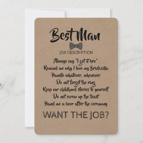 Best Man Proposal Ideas, Diy Groomsmen Gifts, Funny Proposal, Best Man Proposal, Groomsmen Invitation, Country Engagement Pictures, Popular Wedding Invitations, Green Wedding Suit, Junior Groomsmen