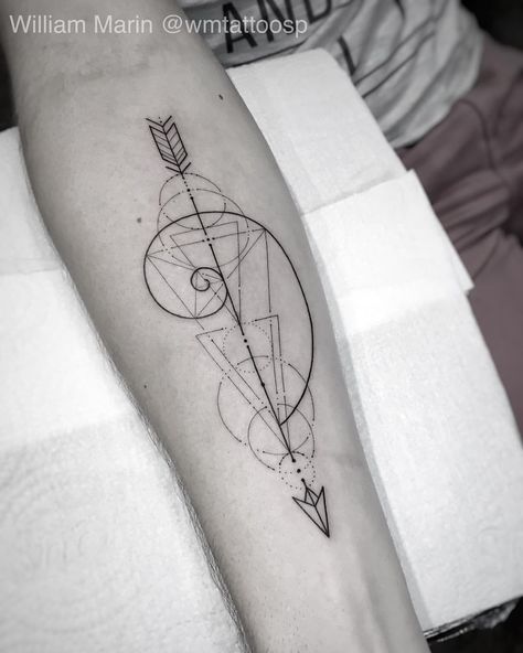 Geo Tattoo, Golden Spiral Tattoo, Fibonacci Spiral Tattoo, Golden Ratio Tattoo, Fibonacci Tattoo, Spiral Tattoos, Rune Tattoo, Single Needle Tattoo, Sacred Geometry Tattoo