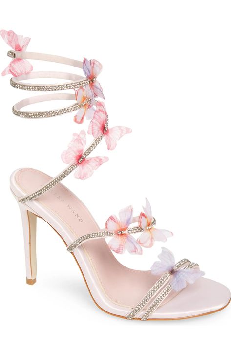 AZALEA WANG Aryana Rhinestone Ankle Wrap Sandal (Women) | Nordstrom