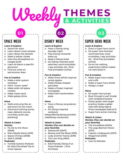 This Summer Camp at Home Planner is a printable set with 9 weeks of themes and activities for kids, along with planning sheets and checklists! Take the guesswork out of summer and get planning. #summercampathome #summerplanningsheets #summercampthemes #kidsactivities #kidssummer #summercrafts Summer Daycare Activities, Summer Education, Kids Summer Schedule, Summer Daycare, Kids Summer Activities, Summer Camp At Home, Camp At Home, Nanny Activities, Planner Free Printable