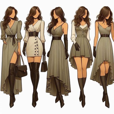 Wardrobe Capsule: Empire waist dresses Fancy Outfits Female, Different Types Of Necklines, Empire Waist Dresses, Wardrobe Capsule, Clothing Design Sketches, Fashion Drawing Dresses, Stylish Work Attire, Dress Design Sketches, Fashion Illustration Dresses