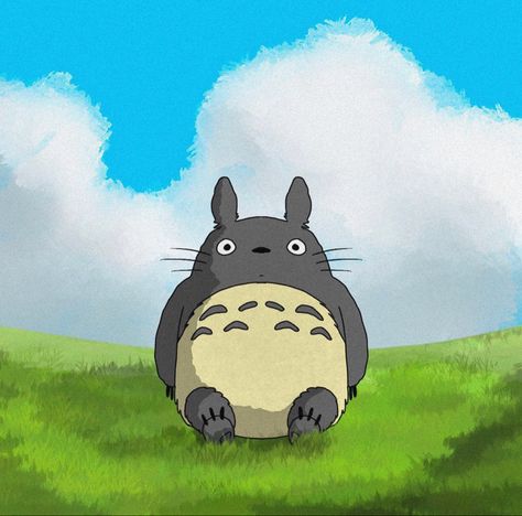 My Neighbor Totoro Painting Easy, Totoro Side View, Ghibli Characters Icon, Torotoro Anime, Ghibli Template, Studio Ghibli Art Draw, My Neighbor Totoro Drawing, Totoro Pfp, Aesthetic Totoro