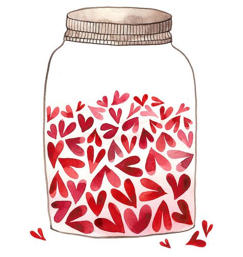 Jar Of Love, Jar Of Hearts, Love Jar, Arte Doodle, Jar Art, Happy Thanksgiving Quotes, Heart Illustration, Happy Heart, Red Hearts