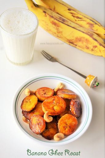 Banana Ghee Roast Recipe | Caramelised Banana Ghee Roast | Ghee Roasted Banana | Happy's Cook Caramelised Banana Recipe, Caramelised Banana, Ghee Roast, Roasted Banana, Banana Recipe, Snacks Appetizers, Caramelized Bananas, Healthy Weight Gain, Roast Recipe