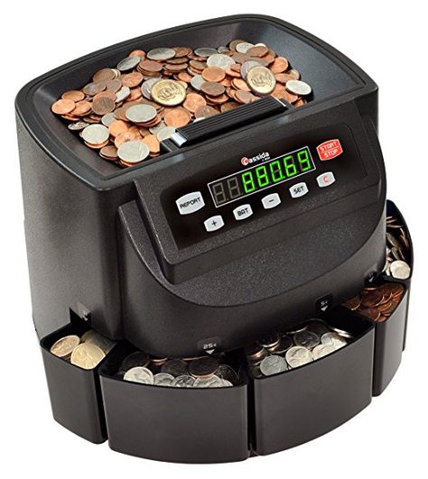 Cassida C200 Coin Sorter, Counter, and Roller Coin Counter, Coin Sorter, Steel Shooting Targets, Tactical Wall, Cash Safe, Safe Deposit Box, Counting Coins, Digital Coin, Canadian Coins