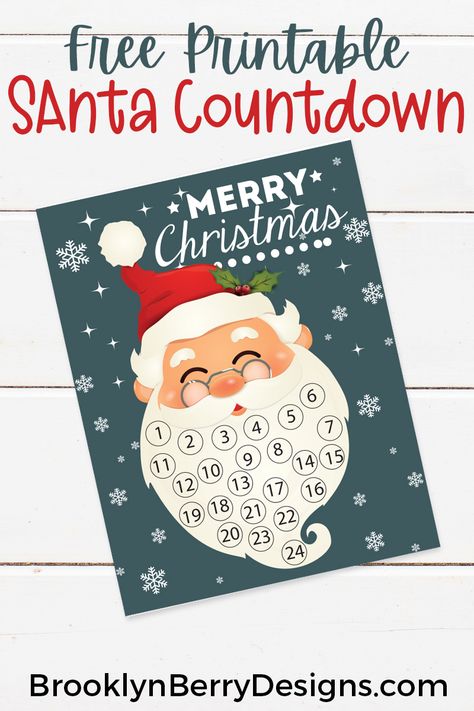 Christmas Printables Games, Santa Beard Countdown, Santas Beard Advent Calendar, Santa's Beard Countdown, Santa Claus Letterhead, Christmas Mad Libs, Christmas Song Games, Free Christmas Games, Santa Countdown