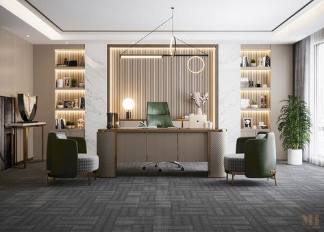 Luxury Desk Design on Behance Executive Room Design, Luxury Desk Design, Office Cabin Design, Executive Office Design, Contemporary Office Design, Luxury Desk, Clinic Interior, Office Table Design, Office Design Inspiration