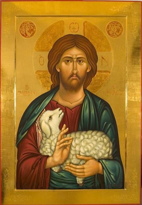 The Cosmic Christ.  Physician of the Cosmos. The Juniper Tree, Christ The Good Shepherd, Roman Church, Juniper Tree, Eastern Orthodox Church, Images Of Christ, Jesus Mary And Joseph, Orthodox Christian Icons, Good Shepherd