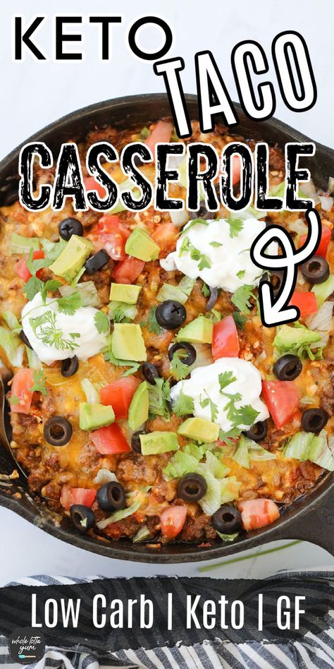 Keto Taco Casserole, Easy Taco Casserole, Make A Turkey, Keto Taco Salad, Casserole Keto, Turkey Taco, Keto Beef, Low Carb Mexican, Low Carb Tacos