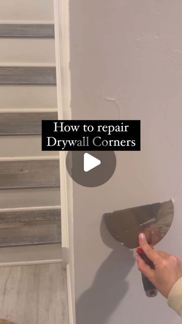 How To Patch Drywall Corners, Drywall Ideas, Painting Essentials, Old House Decorating, Drywall Corners, Putty Knife, Drywall Tape, How To Patch Drywall, Wall Repair