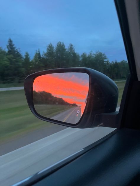 rearview mirror Aesthetic Sunset Pictures, Car Sunset, Aesthetic Sunset, Pretty Sunset, Sunset Aesthetic, Sunset Pictures, Rearview Mirror, Rear View Mirror, Rear View