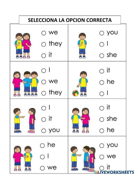 Pronouns Activity For Grade 1, Teaching English Activities, Pronouns Worksheet For Class 2, How To Teach English To Kids, English Exercises For Kids, Personal Pronouns Activities, Pronoun Games, Activity Worksheets For Kids, Personal Pronoun